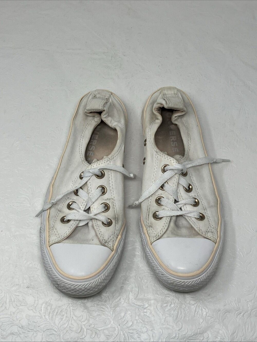 Converse Slip On Sneakers Shoreline All Star Canvas Athletic White Women 8 Shoes